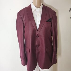 Fabio Fabrinni Men's 3 Piece Slim Fit Suit blk sz US 44M/L Vine Color. New